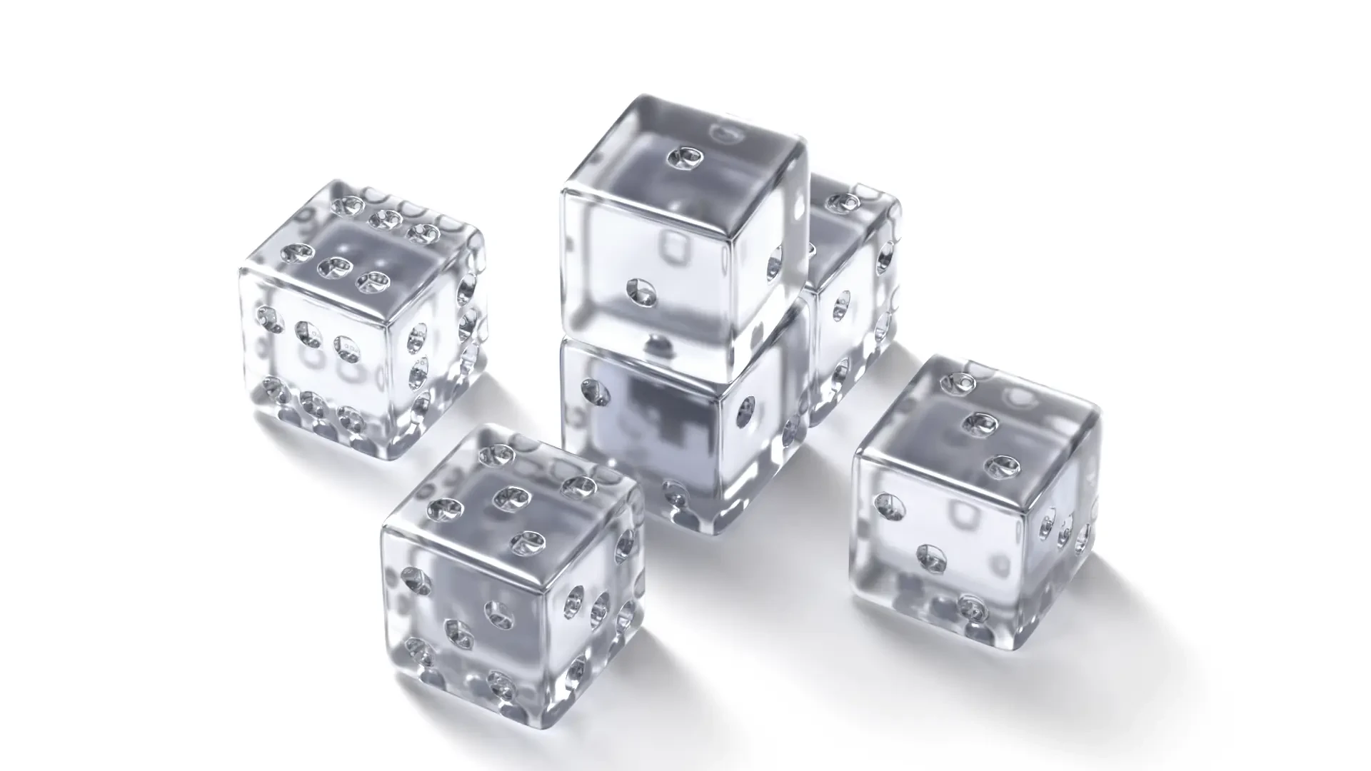 Play transparent resin dice